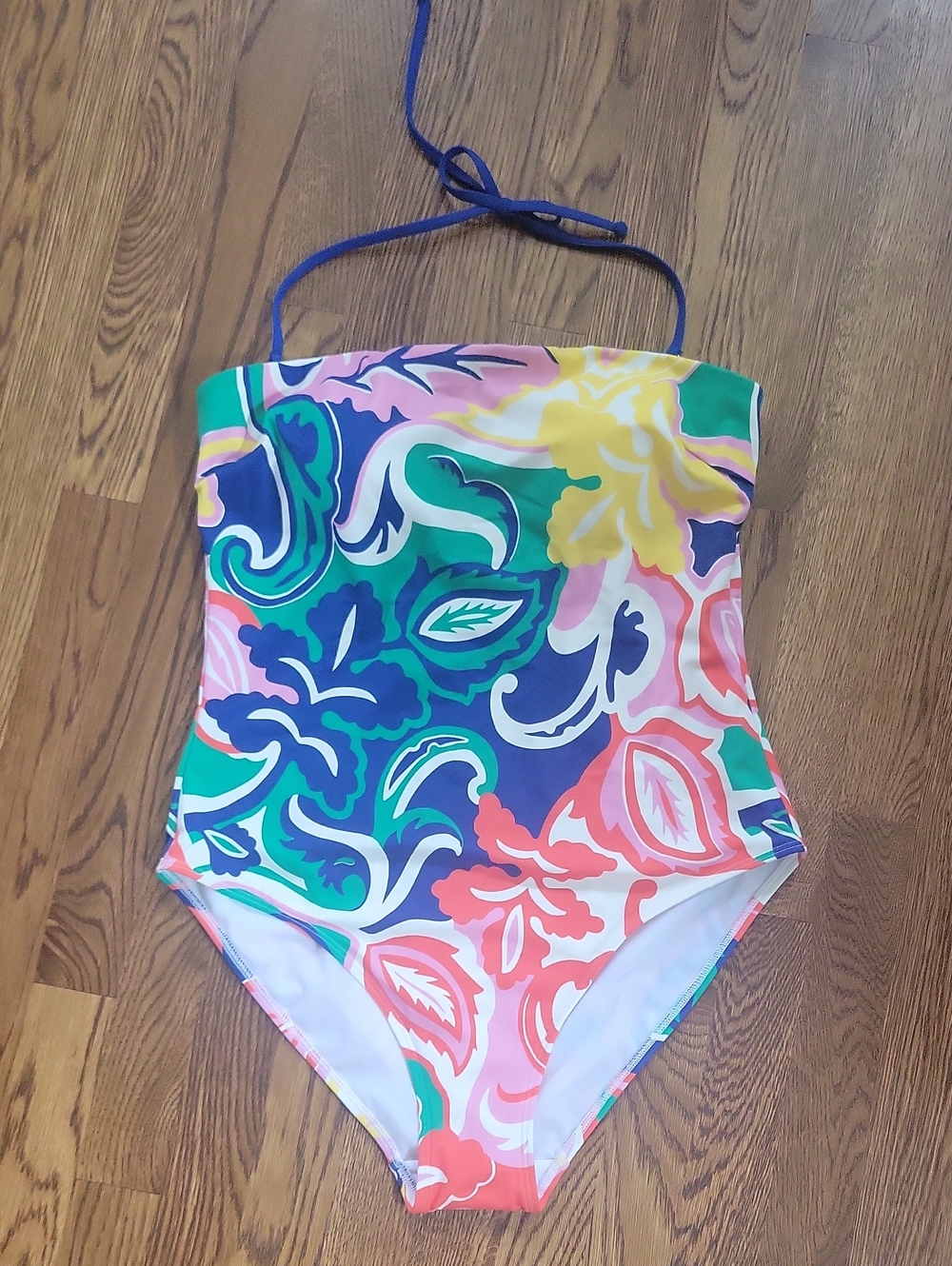 Boden Multicolor Floral One-Piece Swimsuit, Size 12 NWT